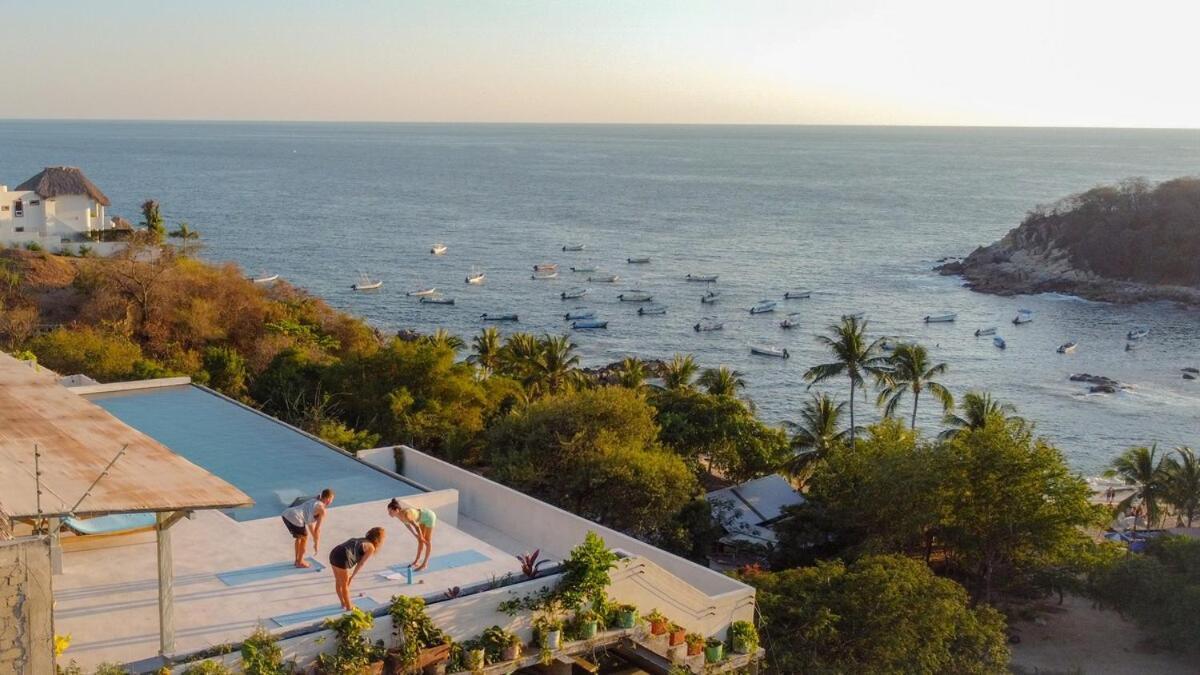 ホテル Casa Cascada - Adults Only プエルト・エスコンディード エクステリア 写真